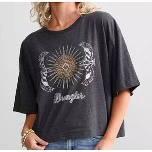Wrangler Women's Retro Suns & Bitd‎ Eye Short Sleeve Cropped Tee.D134